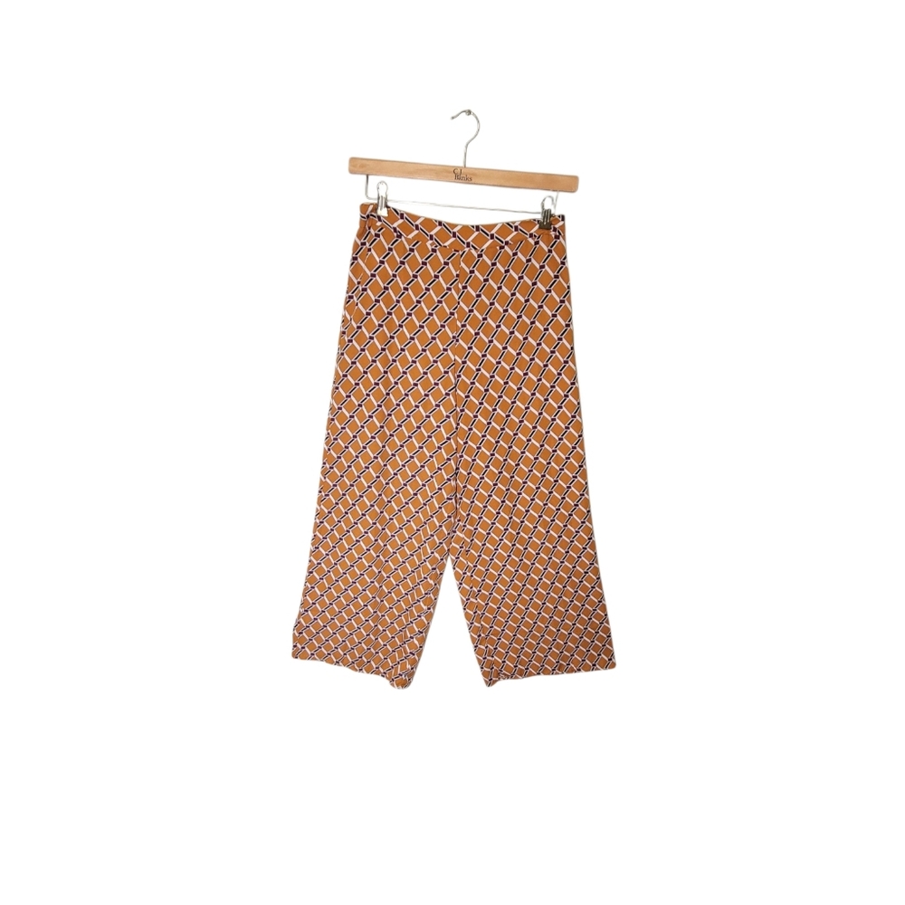 Forever 21 Geometric Orange Wide-Leg Pants